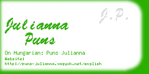 julianna puns business card